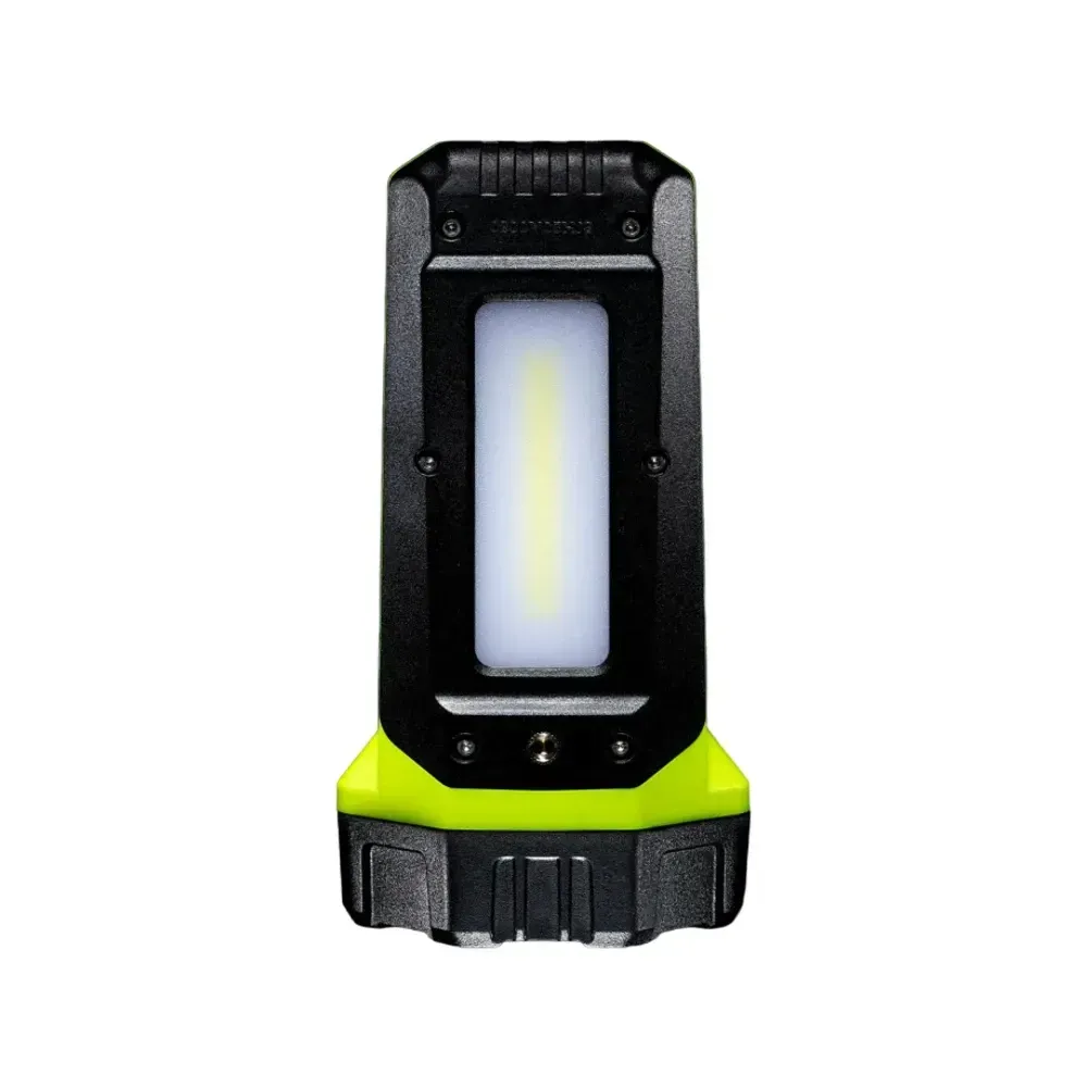 Powerful rechargeable LED lantern with floodlight and long-range spot beam