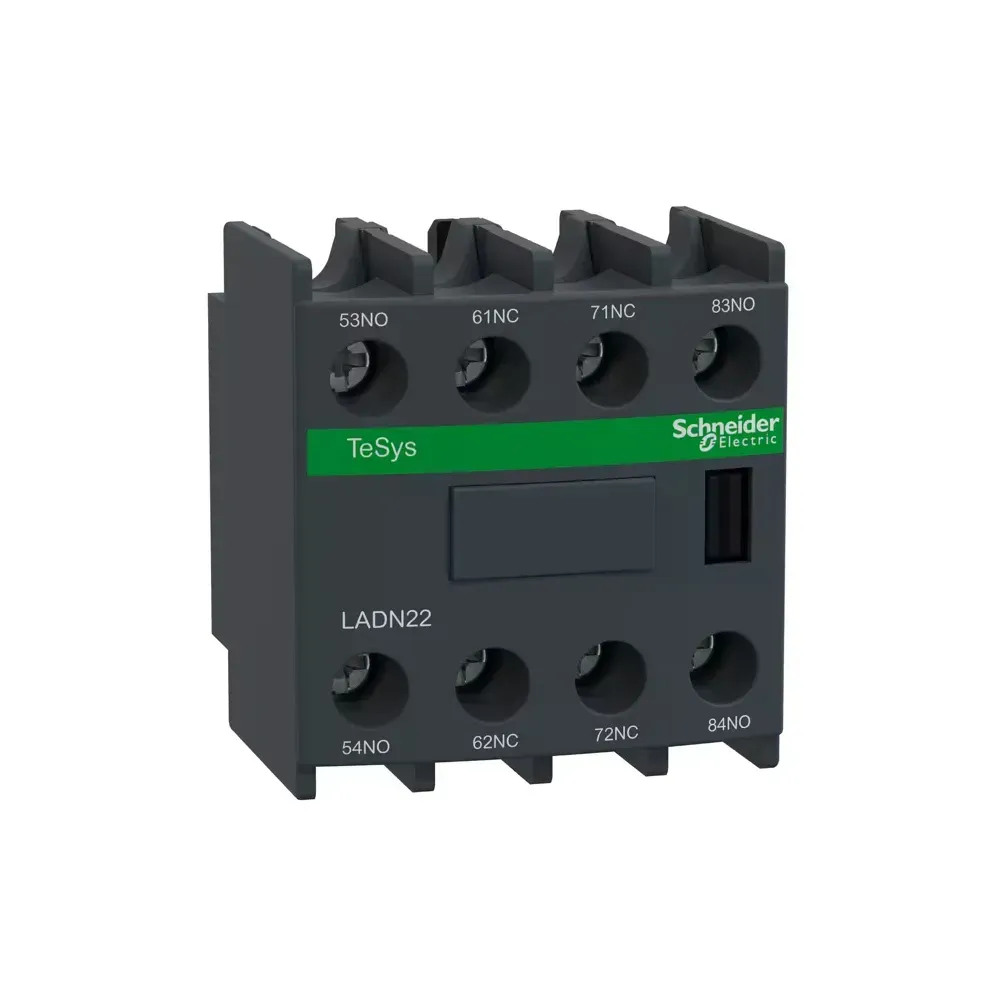 Schneider LADN22 2NO+2NC auxiliary contact block front view
