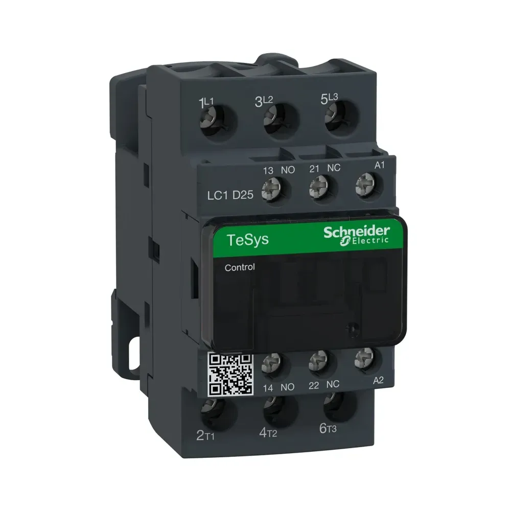 Schneider TeSys D 25A 24V AC 3P Contactor LC1D25B7 front view