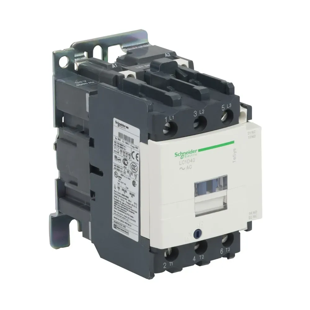 Schneider TeSys D LC1D40V7 3P 40A contactor front view