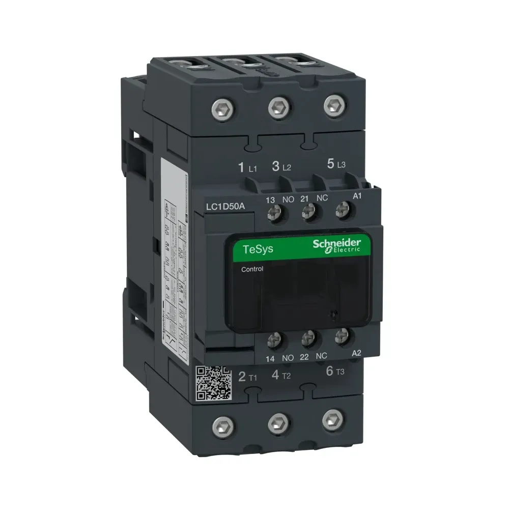 Schneider LC1D50AF7 TeSys D 3-pole 50A contactor front view