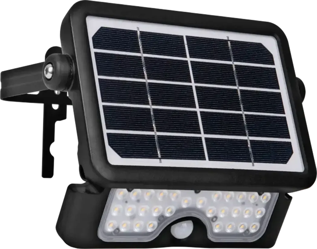 LEXSF15B4001 - Luceco Solar Flood Light 11W 1500LM PIR Detachable Solar Panel 4000k