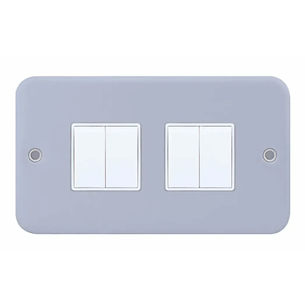 LG204MB - Selectric 10A Metal Clad Switch 4 Gang 2 Way