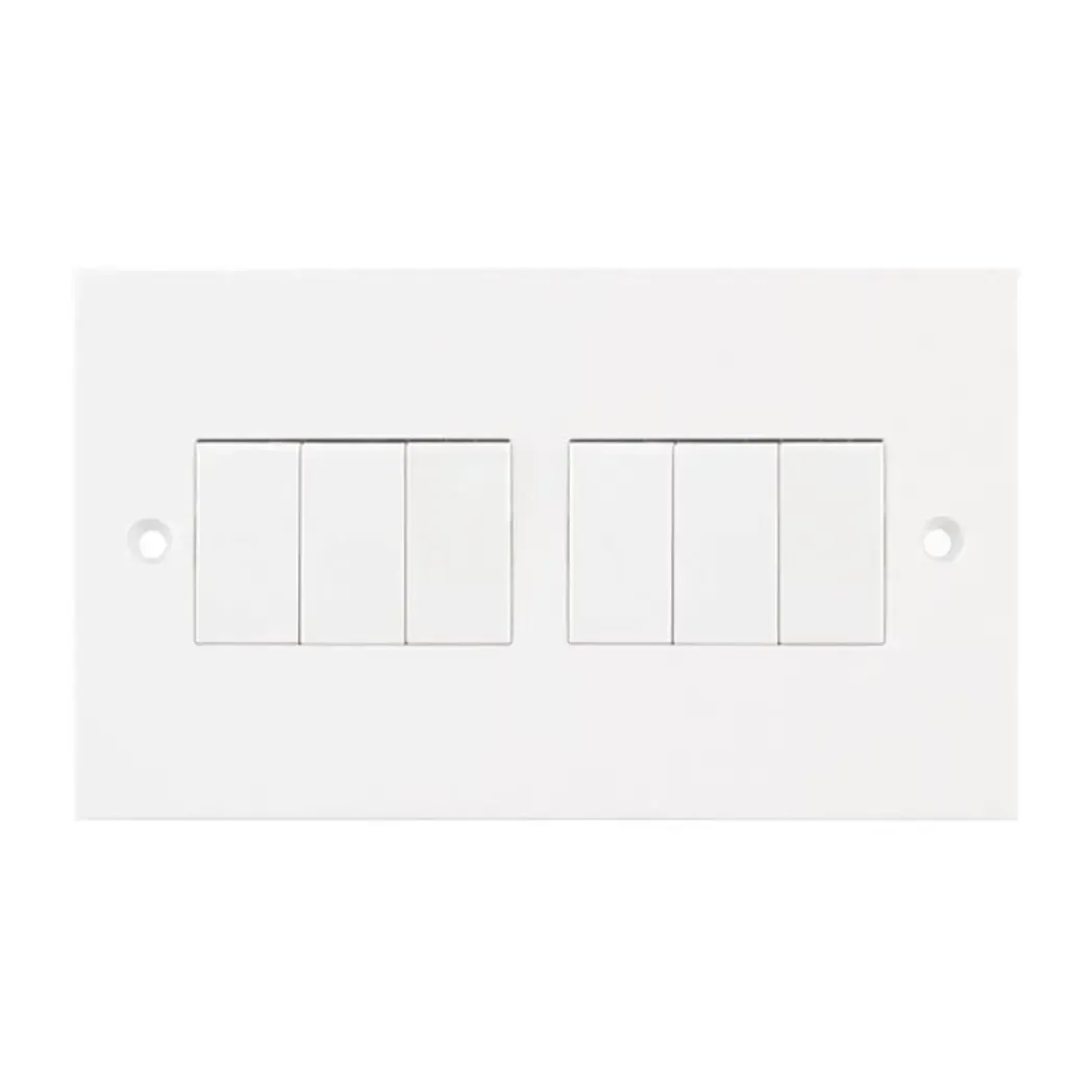 LG207 - Selectric 10A Switch 6 Gang 2 Way