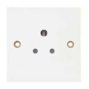 LG9092 - Selectric 5A Unswitched Socket 1 Gang, Round Pins
