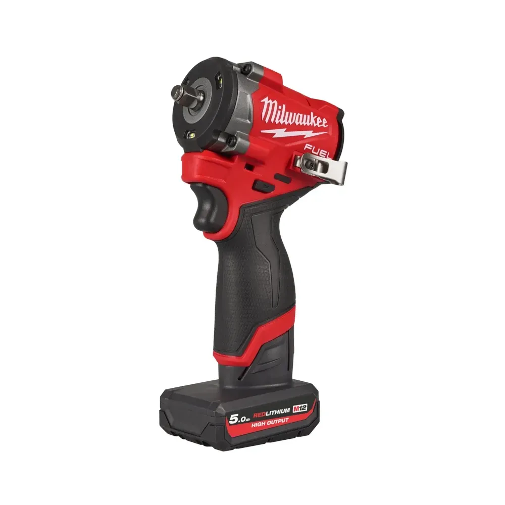 Compact 4.8 in Milwaukee impact wrench in tight space application