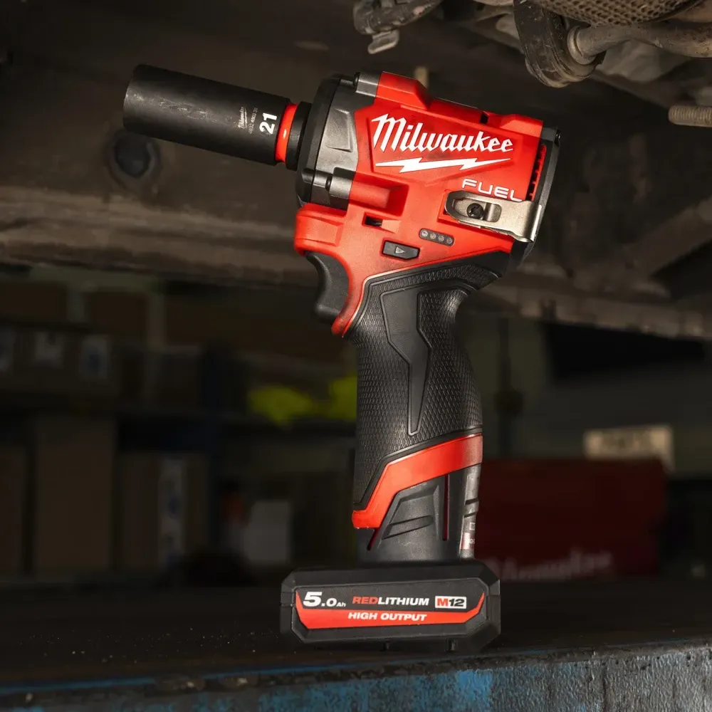 Milwaukee M12 FUEL 38 in Compact Impact Wrench in professional workshop