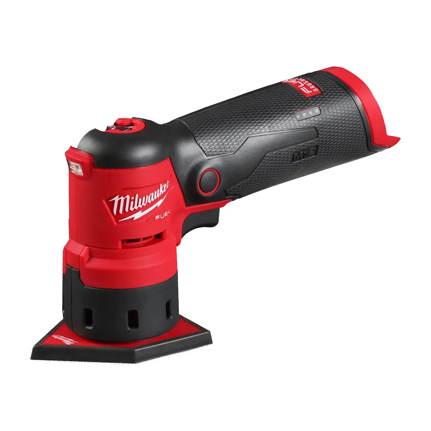 Milwaukee M12 FUEL spot sander sub compact side view