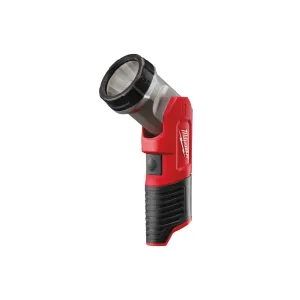 Milwaukee M12 LED Torch with 120 lumens for bright work lighting.