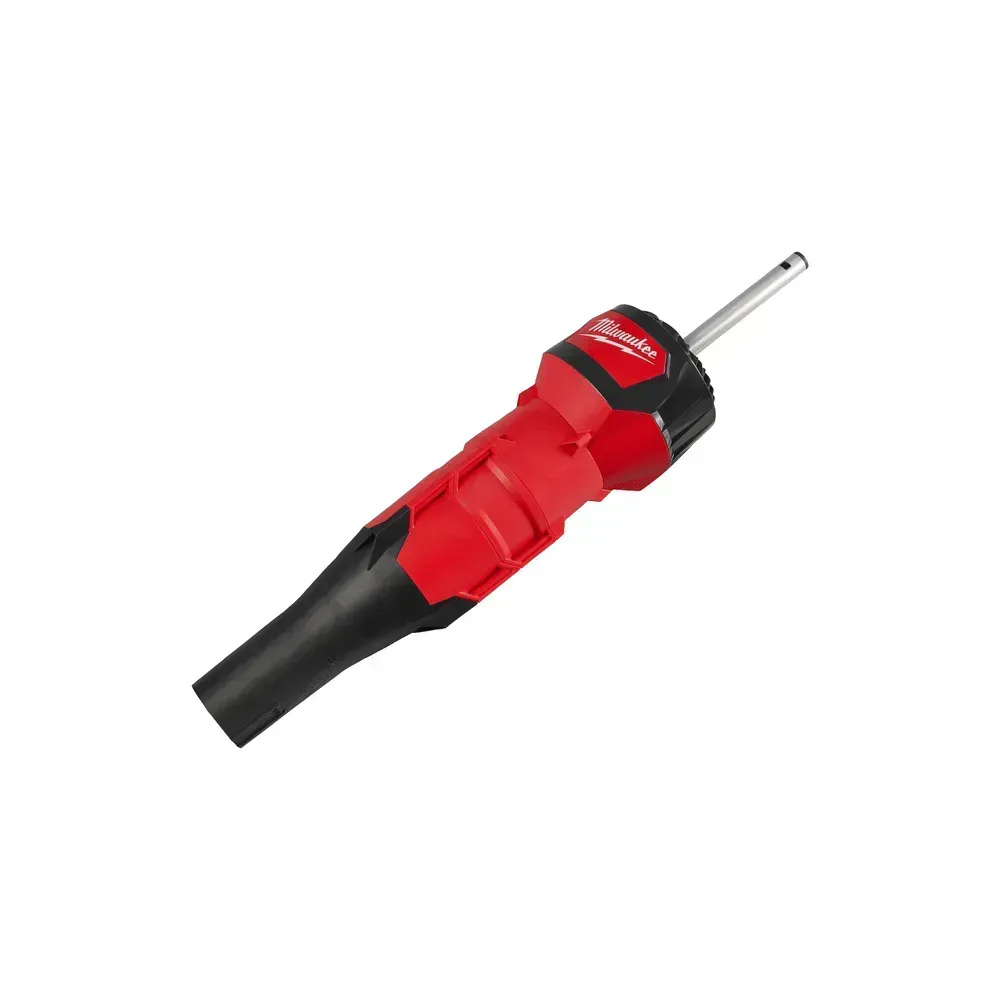 Milwaukee M18 FUEL Blower Attachment with QUIK-LOK system, capable of 14.2 m³/min air volume and 193 km/h air speed, ideal for clearing tight spaces and hard-to-reach areas.
