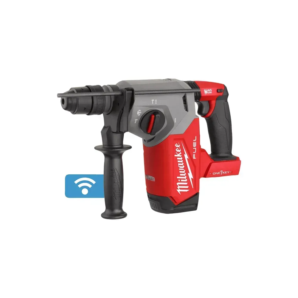 Milwaukee M18 FUEL SDS-Plus hammer with FIXTEC chuck and ONE-KEY features.