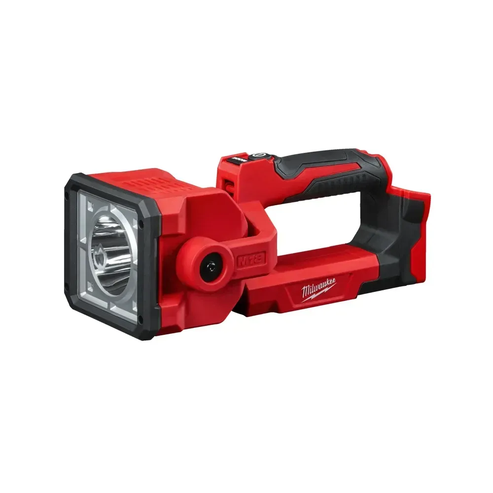 Milwaukee LED Search Light featuring pivoting head and four modes