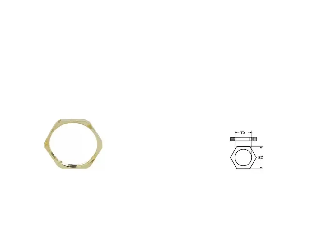 M20M - M20 x 1.5 Nickel-Plated Brass Locknut (M20M)