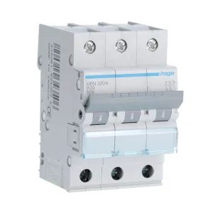 Hager MBN320A 20A 3P B-Curve MCB 6kA 3-Module