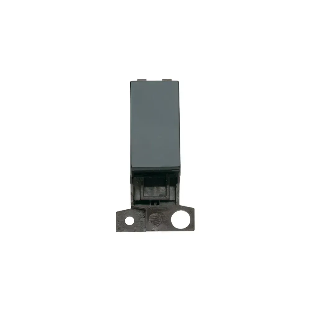 Modular 2-way retractive switch module, 10AX rating, black.