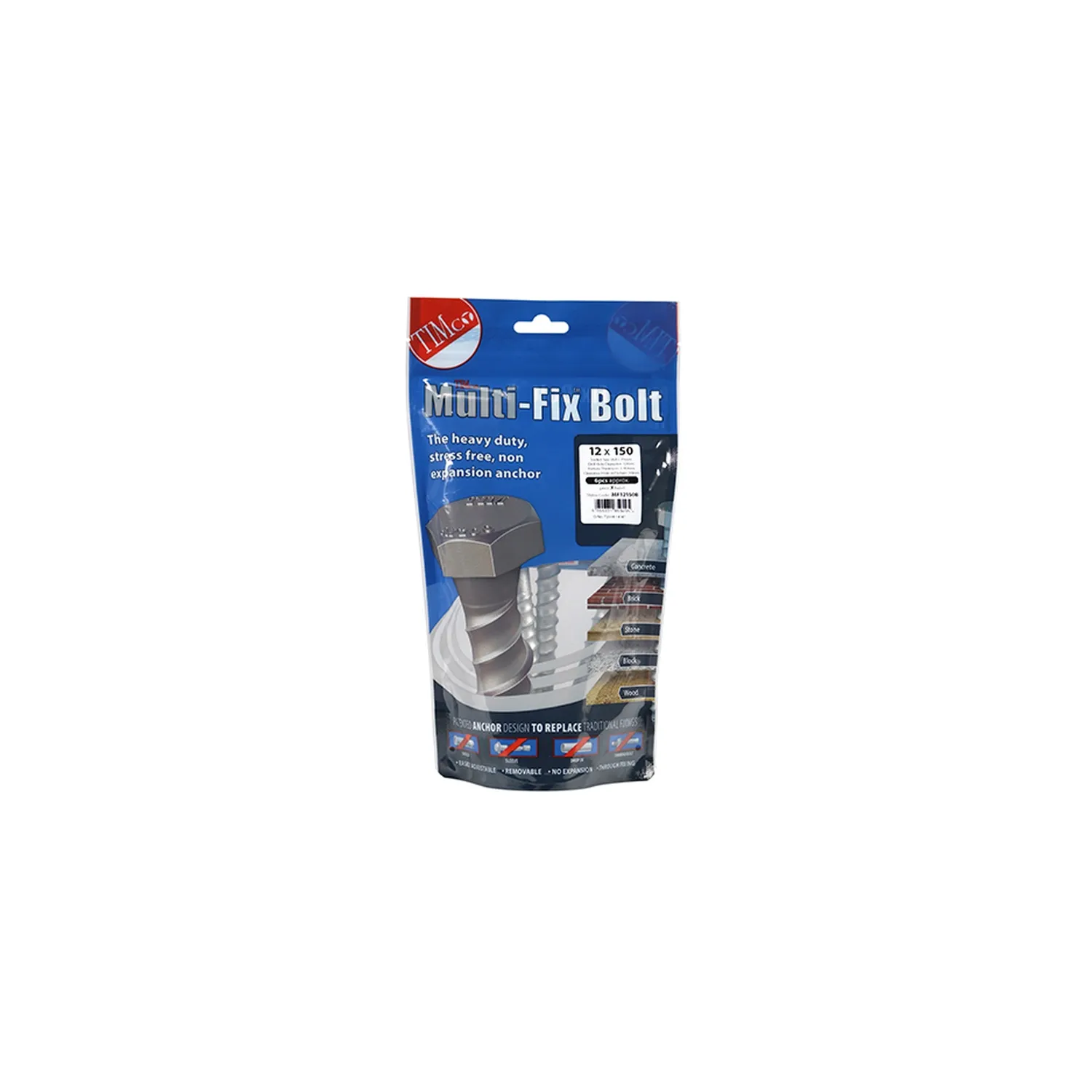 Multifix Bolt 12x150mm MF12150B