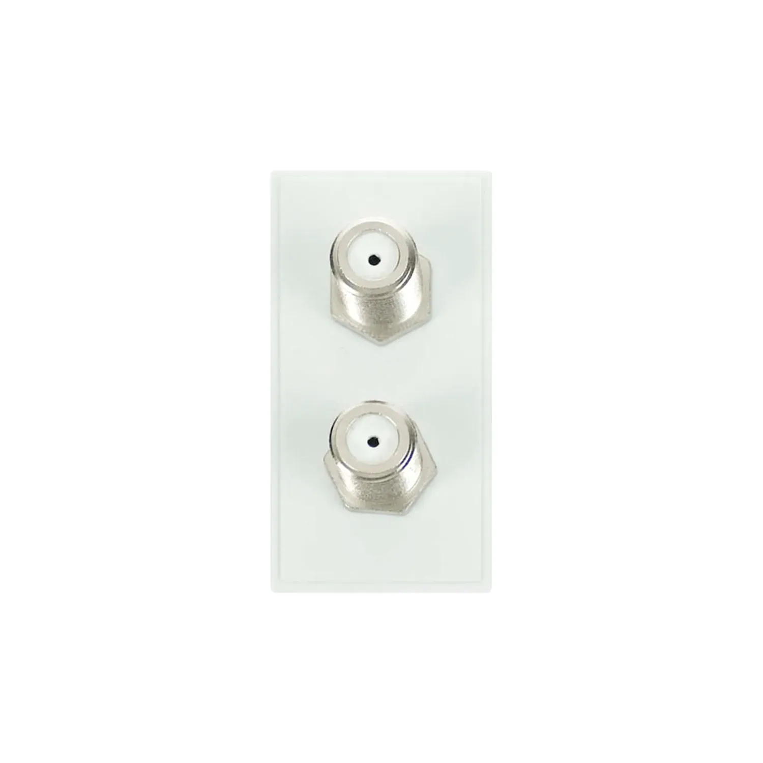 New Media Twin Female Satellite Module White MM406WH