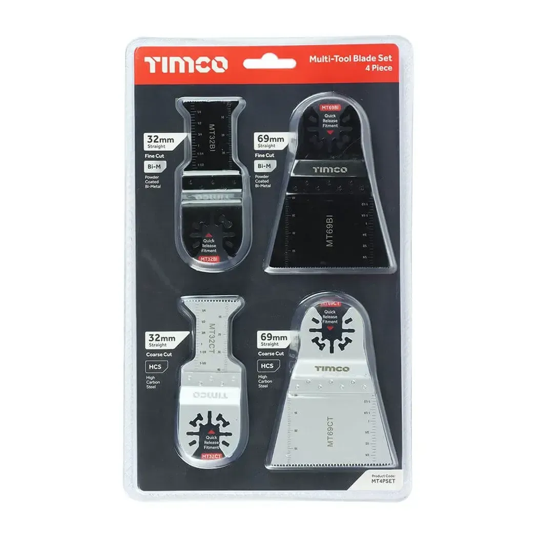 MTP4SET - Timco Multi Tool Cutting Blade Set 4 Piece