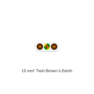 1.5 sqmm Twin Brown & Earth