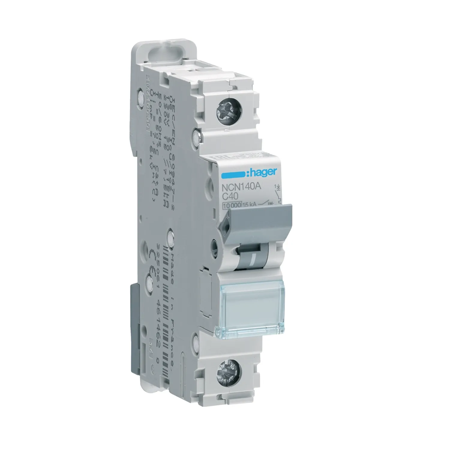 Hager NCN140A 40A 1P C-Curve MCB 10kA 1 Module