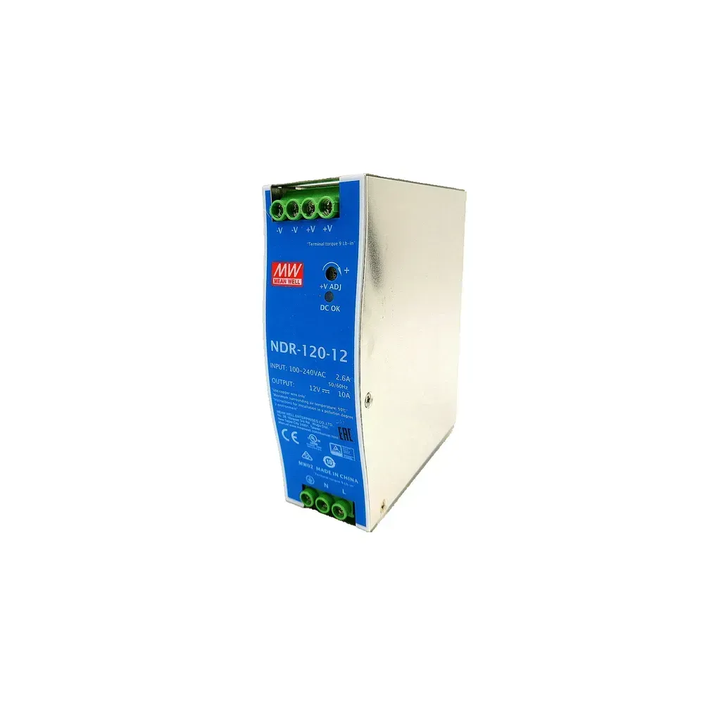Mean Well NDR-120-12 DIN rail 12V power supply with 10A output