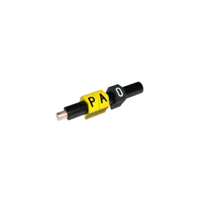 Black single character cable marker