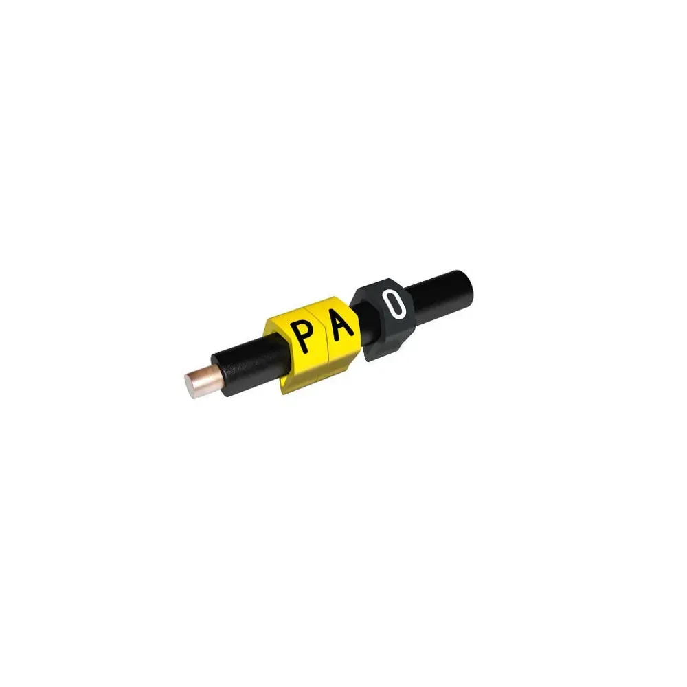 Black single character cable marker