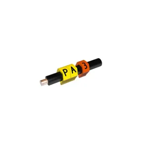 Orange single character cable marker