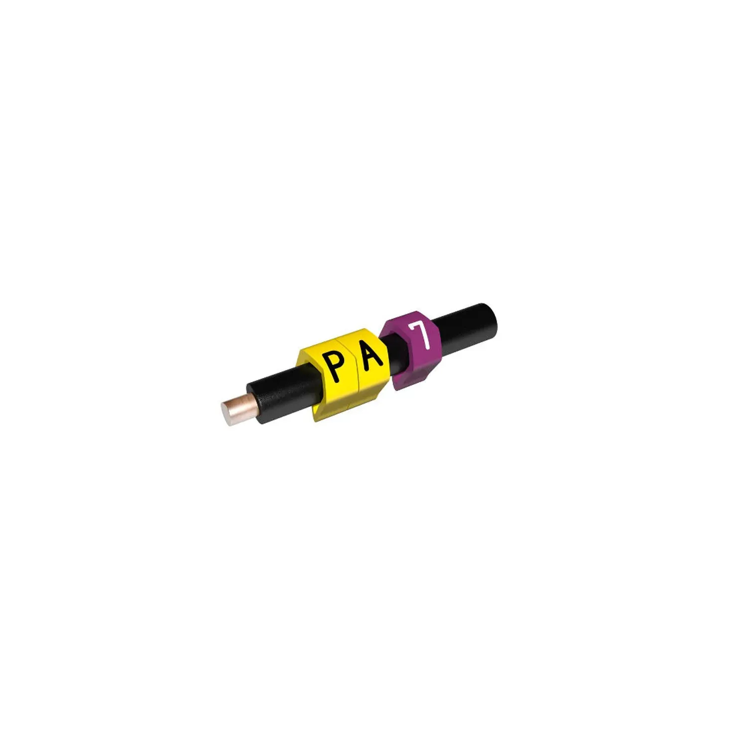 Partex PA1 Cable Marker 7 Violet Closed Sleeve 2.5-5.0mm2 Bag of 200