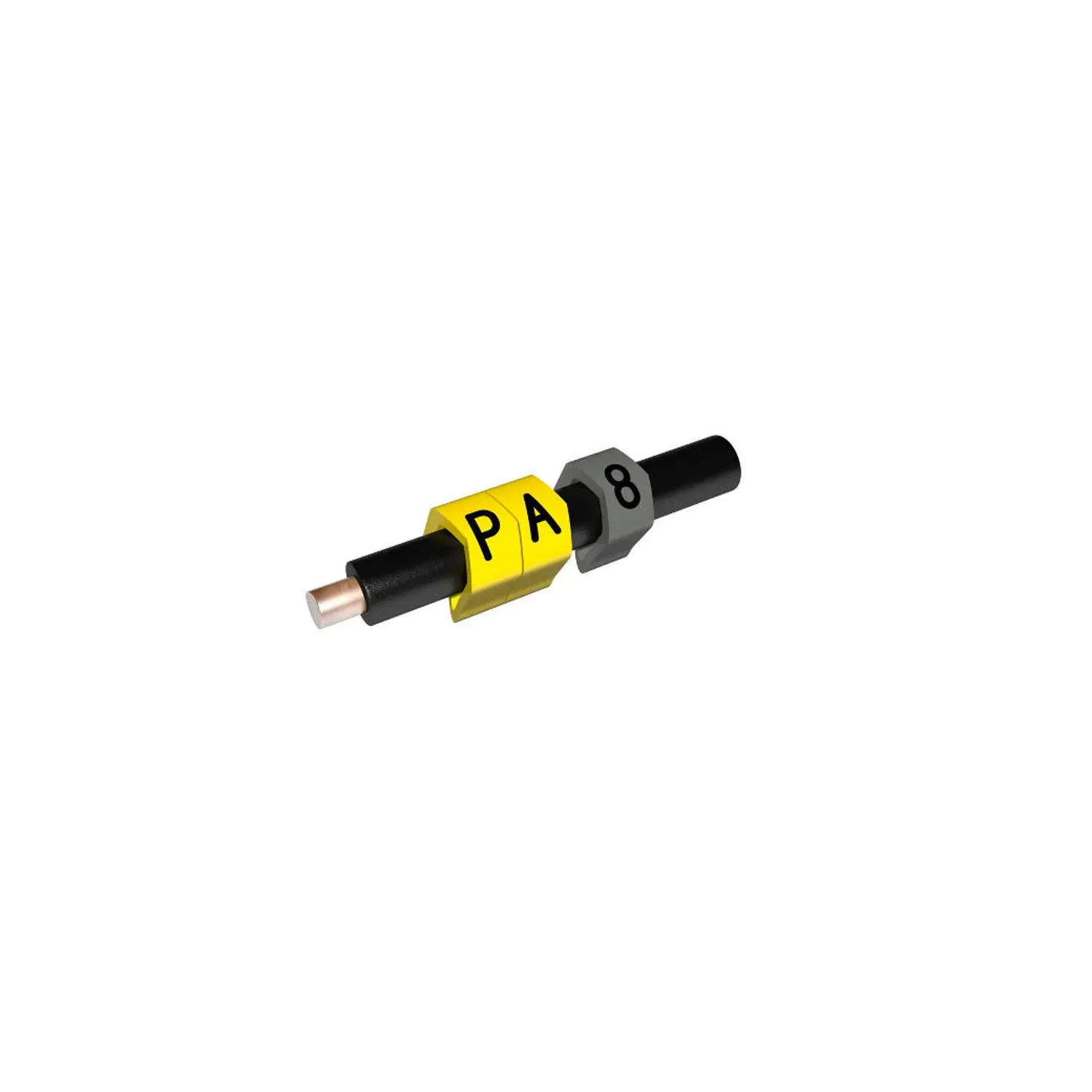 Partex PA1 Cable Marker 8 Grey 2.5-5.0mm2 Closed Sleeve PVC Bag of 200