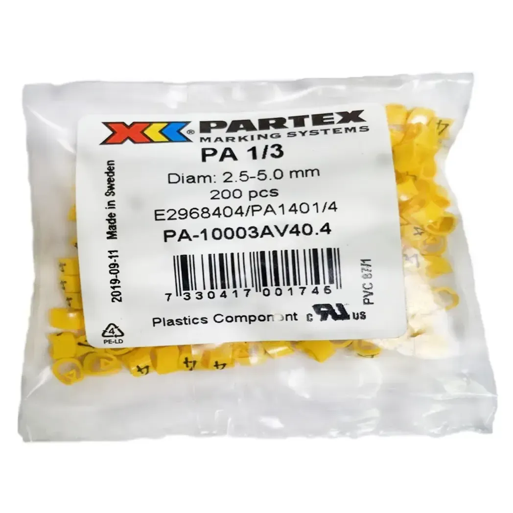 PA13BYMP4 - Partex Pack of 200 Cable Markers 4 PA13BYMP4