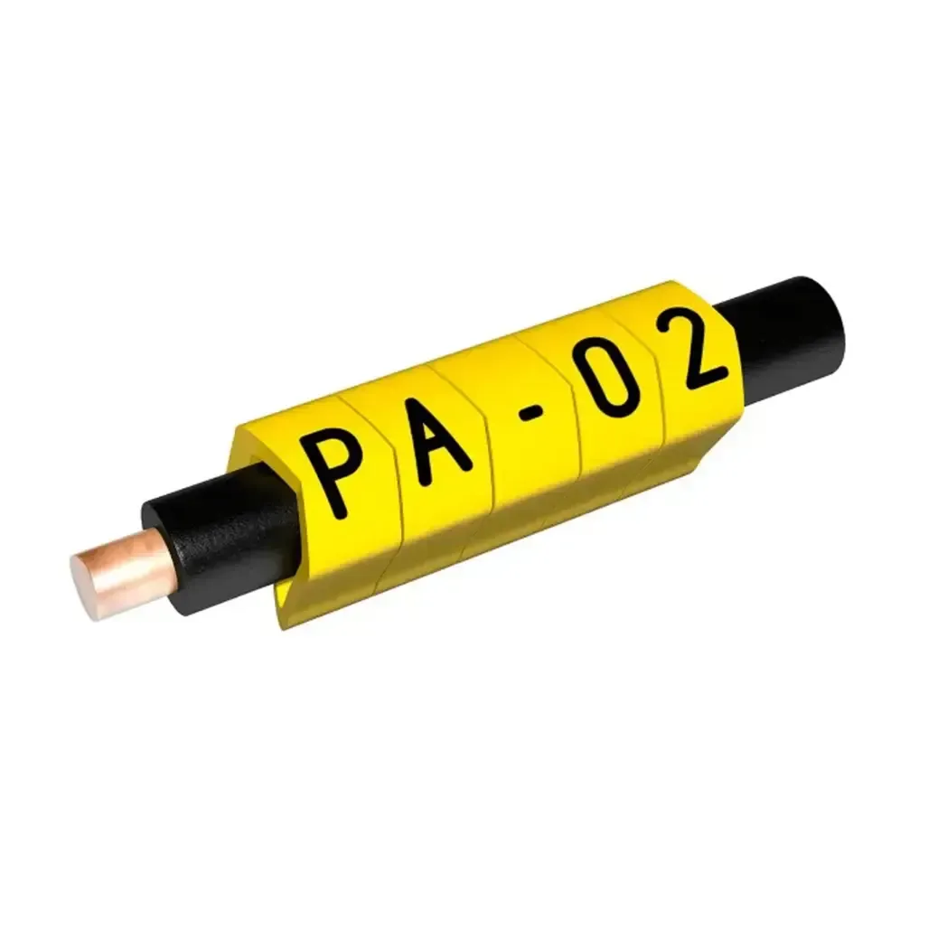 PA1RBY2 - Partex Cable Marker 2 Black On Yellow 2.5mm-5.0mm PA1RBY2
