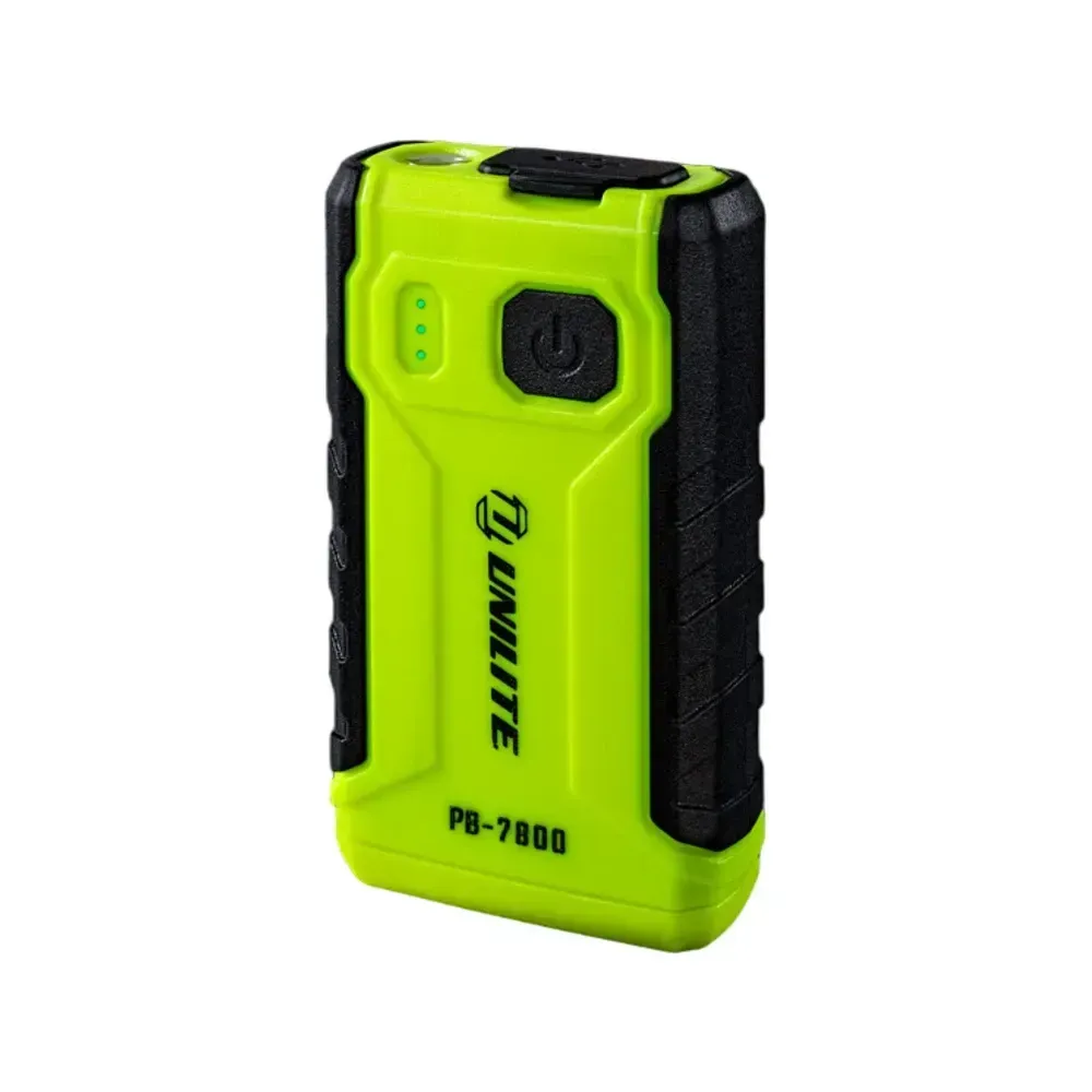 Rugged 7800mAh magnetic power bank with built-in LED flashlight