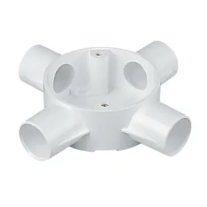 PVC2MRB6WH - Marshal Tufflex 4 Way Box 20mm PVC2MRB6WH