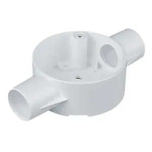 PVC3MRB3WH - Marshall Tufflex Through Box 25mm 3MRB3WH