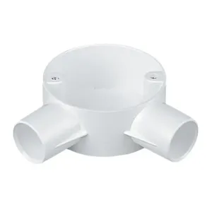 PVC3MRB4WH - Marshall Tufflex Angle Box 25mm Conduit PVC3MRB4WH
