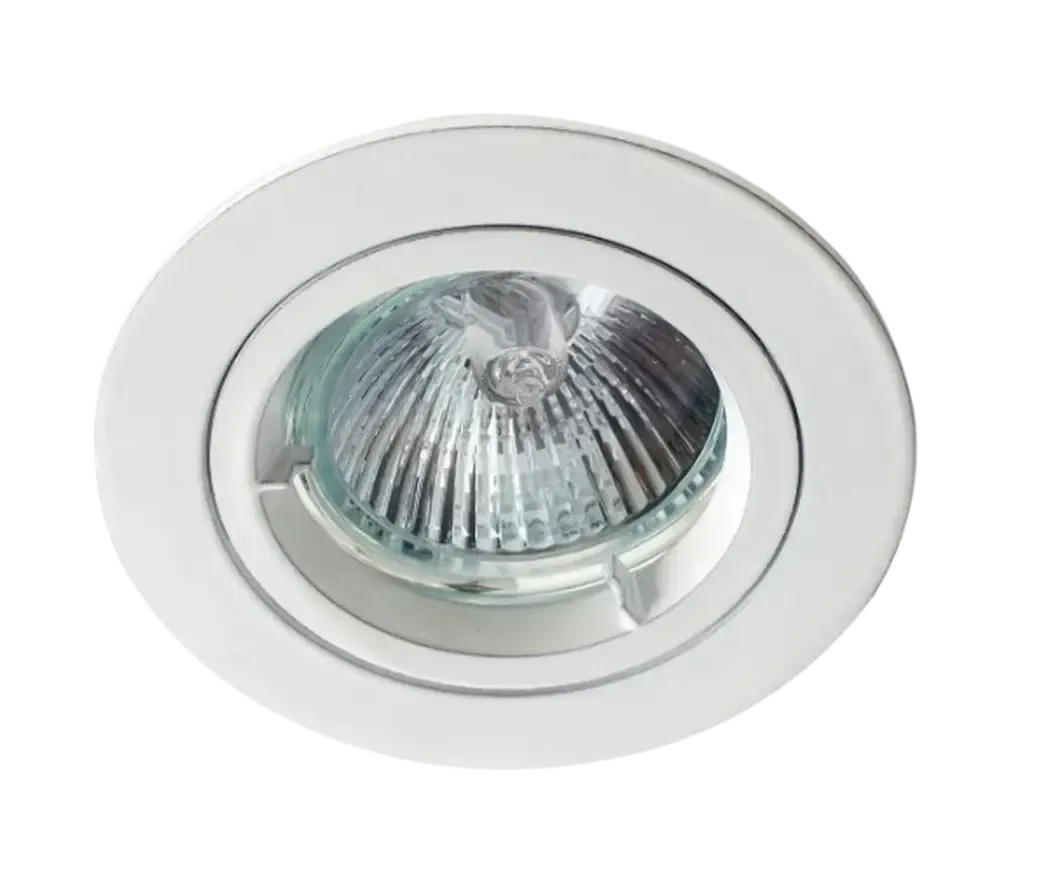 R201SCN-01 - Robus Downlight GU10 White Straight 230V 70mm Cut Out