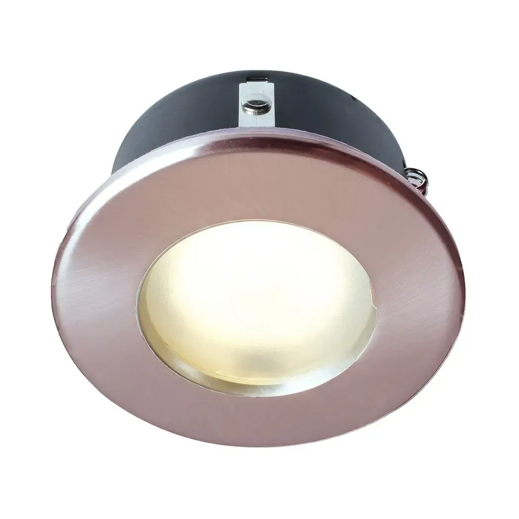 RS10165GZ13 - Robus Robin Shower Tail Downlight Brushed Chrome GU10 50W RS10165GZ-13