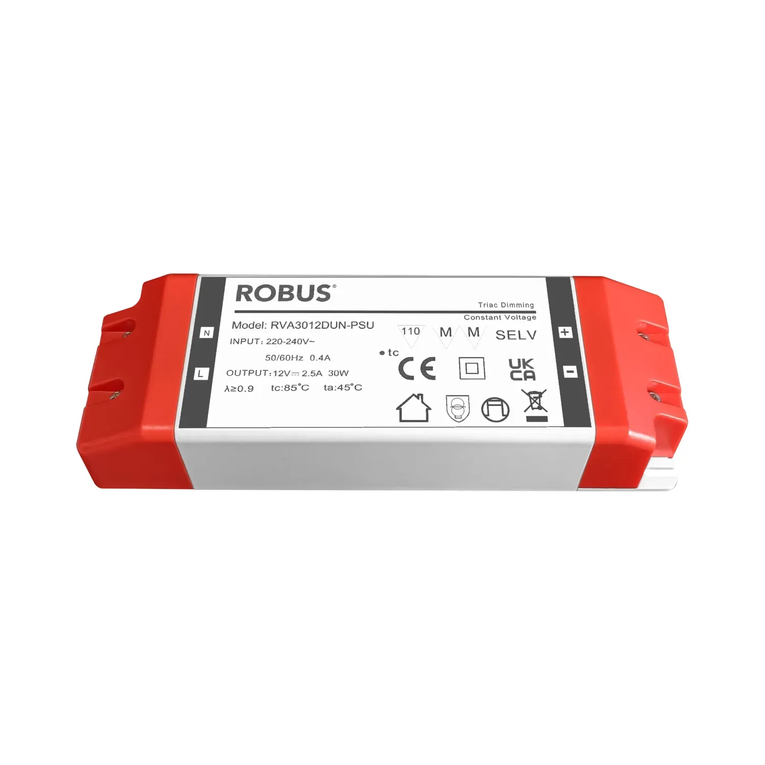 Robus Vegas 30W 12V IP20 TRIAC Dimmable LED Driver RVA3012DUN-PSU