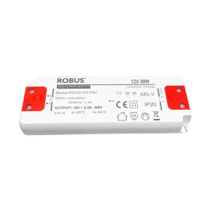 Robus Vegas 30W 12V IP20 Non-Dimmable Constant Voltage LED Driver RVA3012N-PSU