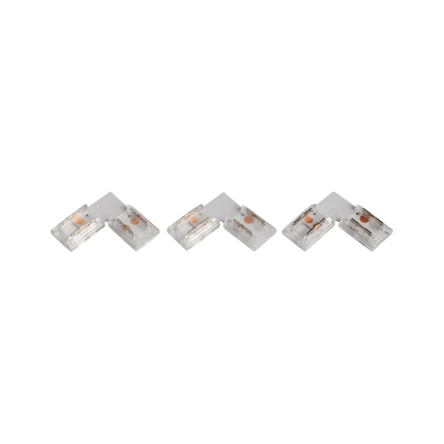 Robus Vegas L-Shape 90 Degree Strip Connector IP20 12V 24V Pack of 3 RVACCT1-L