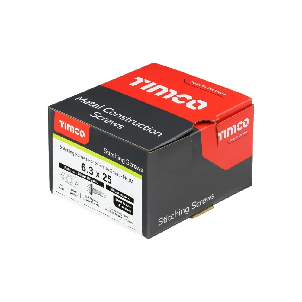 Timco S25W16B stitching screw in box of 100 units