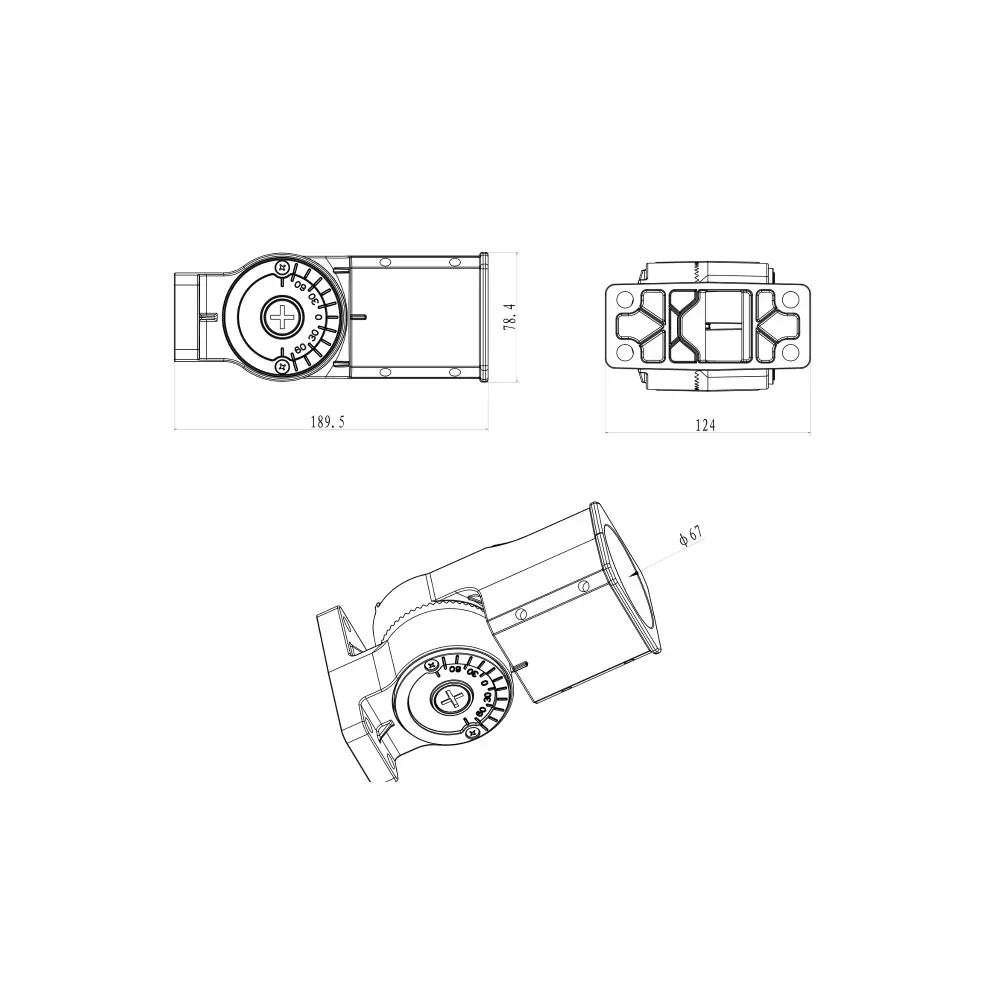 Luxus pole top bracket for 63mm diameter poles
