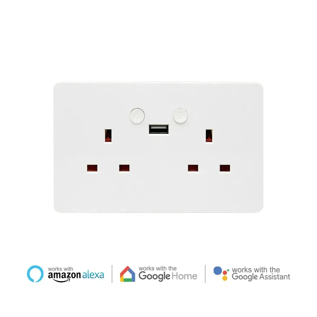 SHA5302 - Ener-J Smart WiFi Double Socket With USB SHA5302