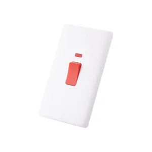 Iona 45A Double Pole 2 Gang Cooker Switch with Neon Light