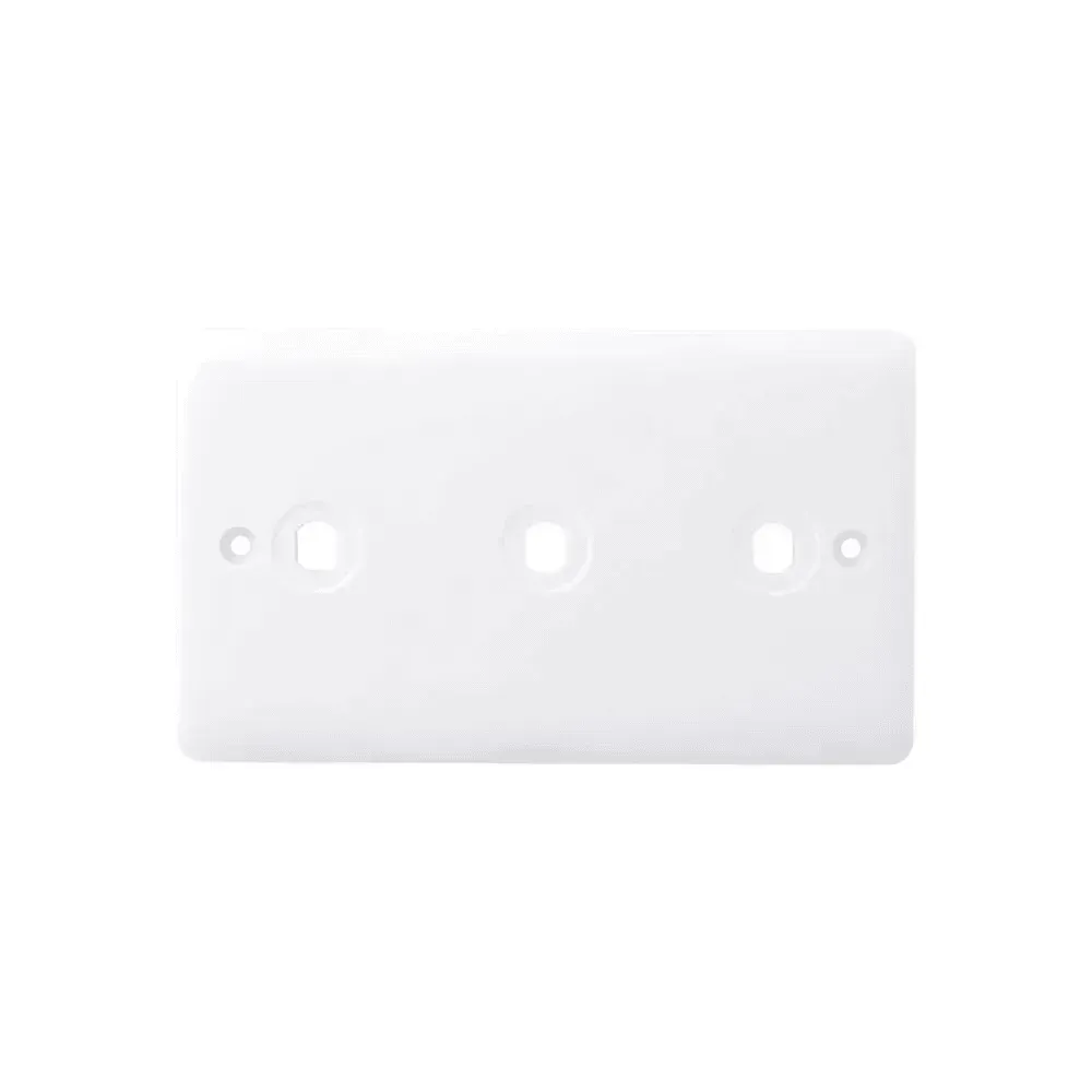 Iona 3 Gang Dimmer Plate with White Knobs