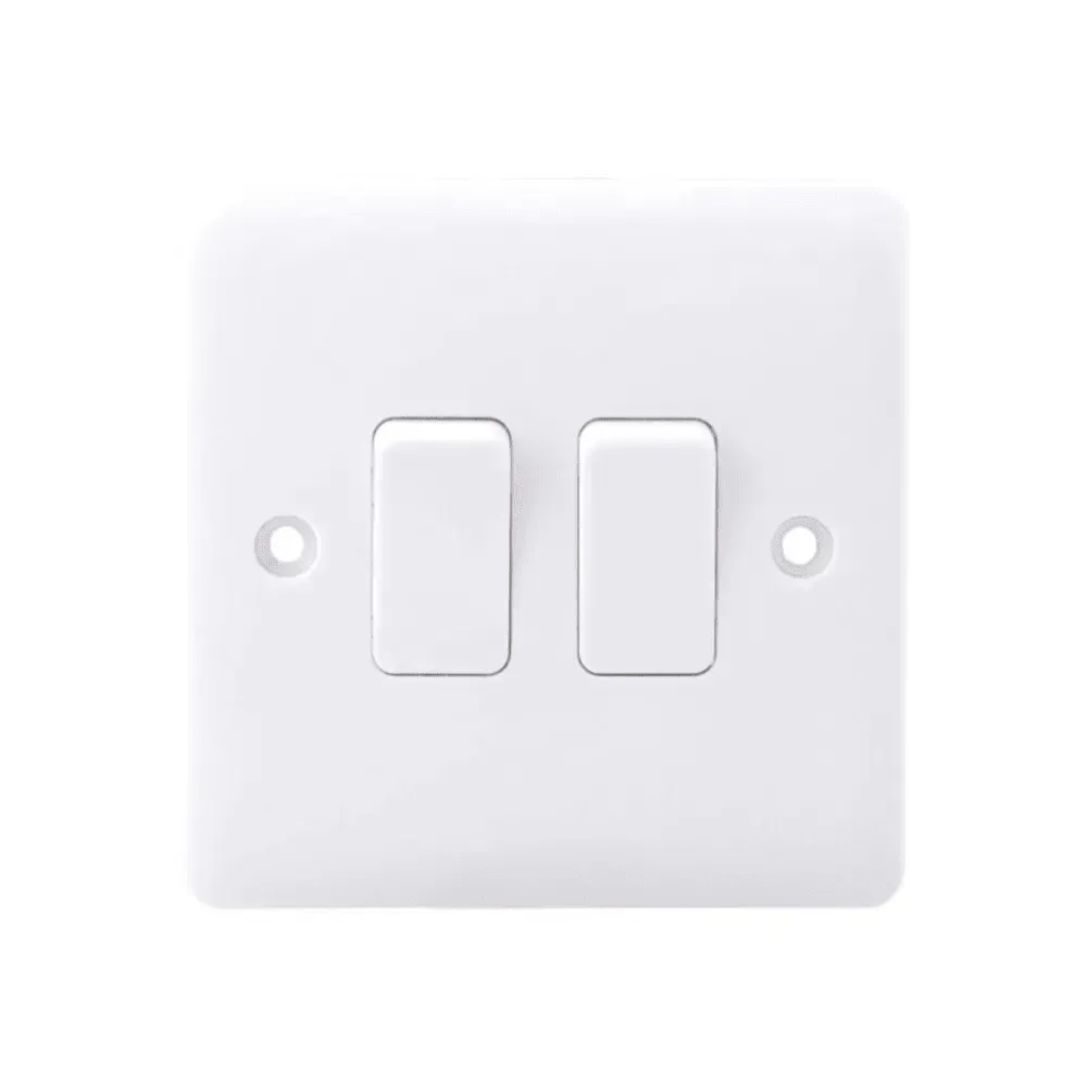 Iona 2 Gang 2 Way Slimline Flush Plate Switch