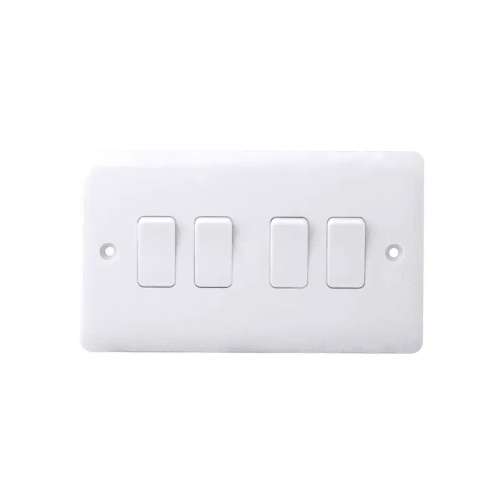 Iona 4 Gang 2 Way 10A Flush Switch