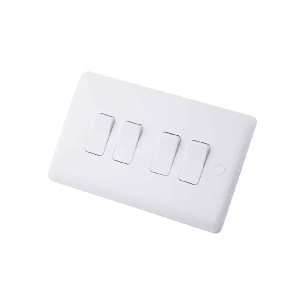 Iona 4 Gang 2 Way 10A Flush Switch