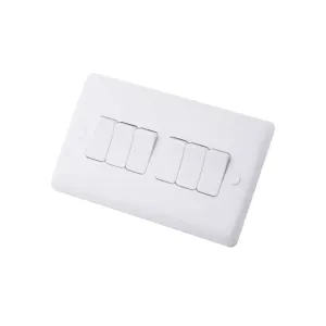 Iona 6 Gang 2 Way Slimline Flush Plate Switch